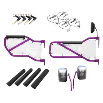 Steinjager® - Sinbad Purple Front and Rear Tube Door Kit with White Mesh