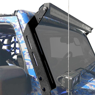 Steinjager® - Texturized Black Windshield Frame Mounts for 50" LED Light Bar