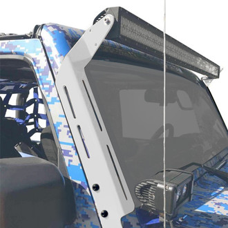 Steinjager® - Cloud White Windshield Frame Mounts for 50" LED Light Bar