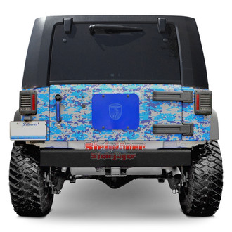 Steinjager® - Cap Style Stubby Textured Black Rear HD Bumper