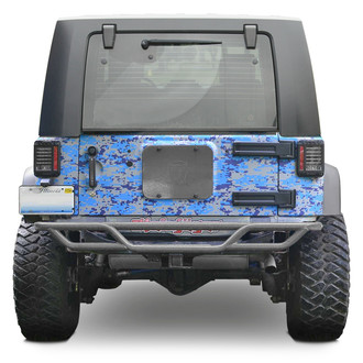 Steinjager® - Mid Width Gray Hammertone Rear Tubular Bumper