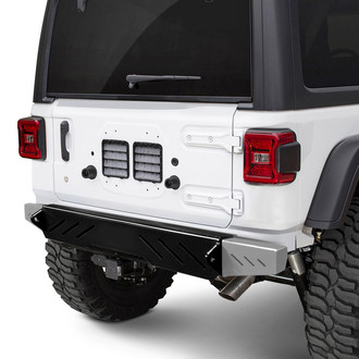 Steinjager® - Cap Style Stubby Black Rear HD Bumper