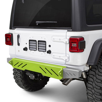 Steinjager® - Cap Style Stubby Gray Hammertone Rear HD Bumper
