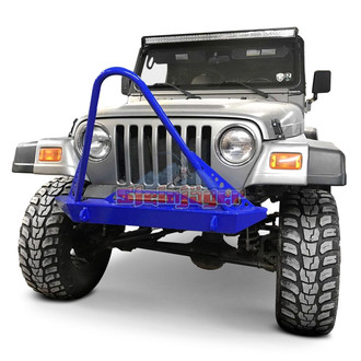 Steinjager® - Stubby Southwest Blue Front Winch HD Bumper with Stinger