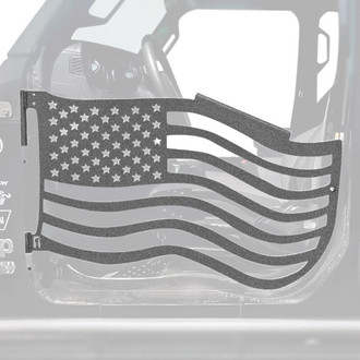 Steinjager® - Premium American Flag Style Gray Hammertone Front Trail Door Kit