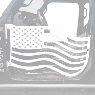 Steinjager® - Premium American Flag Style Cloud White Front Trail Door Kit