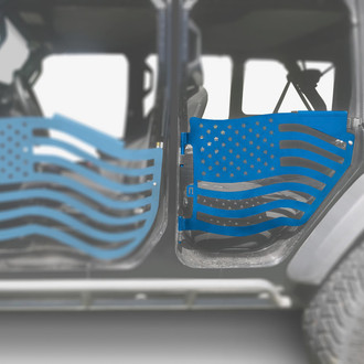 Steinjager® - Premium American Flag Style Playboy Blue Rear Trail Door Kit