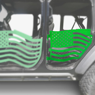 Steinjager® - Premium American Flag Style Neon Green Rear Trail Door Kit