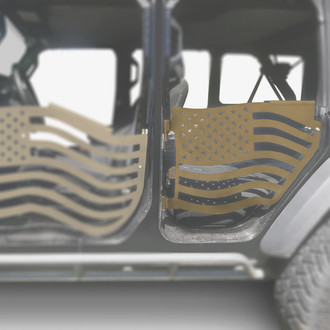 Steinjager® - Premium American Flag Style Military Beige Rear Trail Door Kit