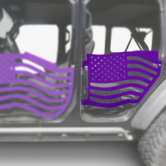 Steinjager® - Premium American Flag Style Sinbad Purple Rear Trail Door Kit