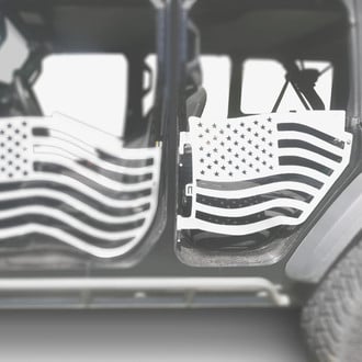 Steinjager® - Premium American Flag Style Cloud White Rear Trail Door Kit
