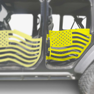 Steinjager® - Premium American Flag Style Neon Yellow Rear Trail Door Kit