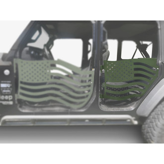 Steinjager® - Premium American Flag Style Locas Green Rear Trail Door Kit