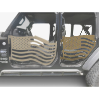 Steinjager® - Premium American Flag Style Military Beige Rear Trail Door Kit