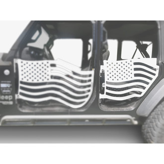 Steinjager® - Premium American Flag Style Cloud White Rear Trail Door Kit