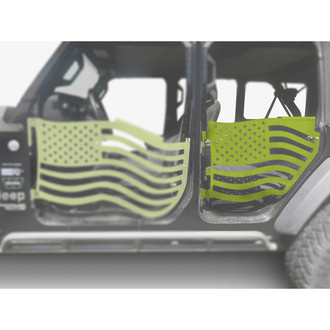 Steinjager® - Premium American Flag Style Gecko Green Rear Trail Door Kit