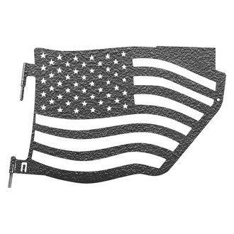 Steinjager® - Premium American Flag Style Texturized Black Rear Trail Door Kit