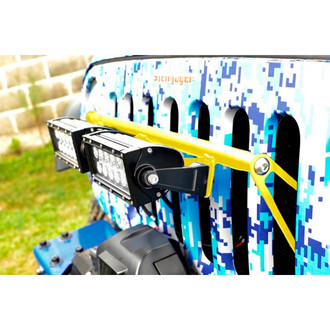 Steinjager® - External Grille Mounted Cree 8" 2x36W Rectangular Lemon Peel Housing Combo Spot/Flood Beam LED Lights and Brackets