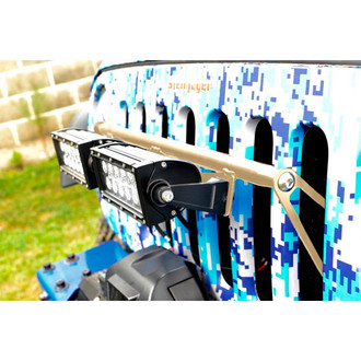 Steinjager® - External Grille Mounted Cree 8" 2x36W Rectangular Military Beige Housing Combo Spot/Flood Beam LED Lights and Brackets
