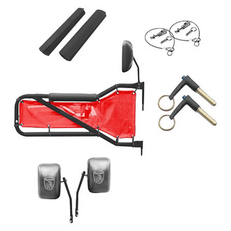 Steinjager® - Black Front Tube Door Kit with Red Mesh