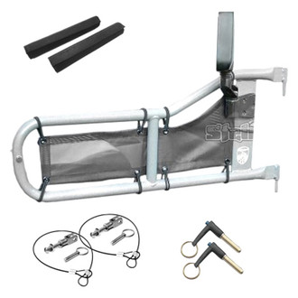 Steinjager® - Gray Hammertone Front Tube Door Kit with Black Mesh