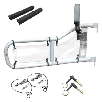 Steinjager® - Gray Hammertone Front Tube Door Kit with White Mesh