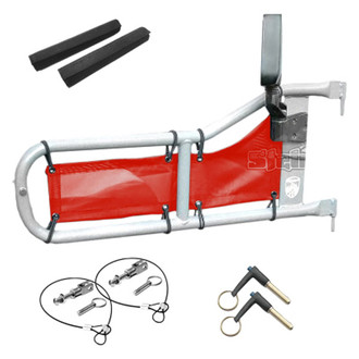 Steinjager® - Gray Hammertone Front Tube Door Kit with Red Mesh