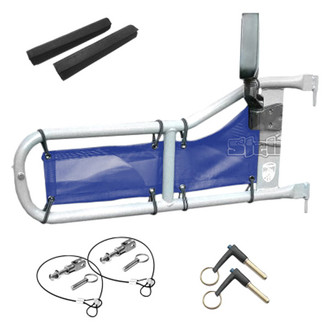 Steinjager® - Gray Hammertone Front Tube Door Kit with Royal Blue Mesh