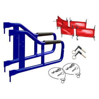 Steinjager® - Southwest Blue Front Tube Door Kit with Red Mesh