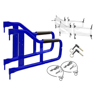 Steinjager® - Southwest Blue Front Tube Door Kit with White Mesh