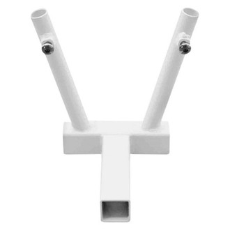 Steinjager® - Cloud White Hitch Mounted Dual Flag Holder Kit