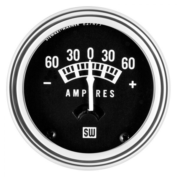 Stewart Warner® - Standard Series 2-1/32" Ammeter Gauge, 60-0-60 A