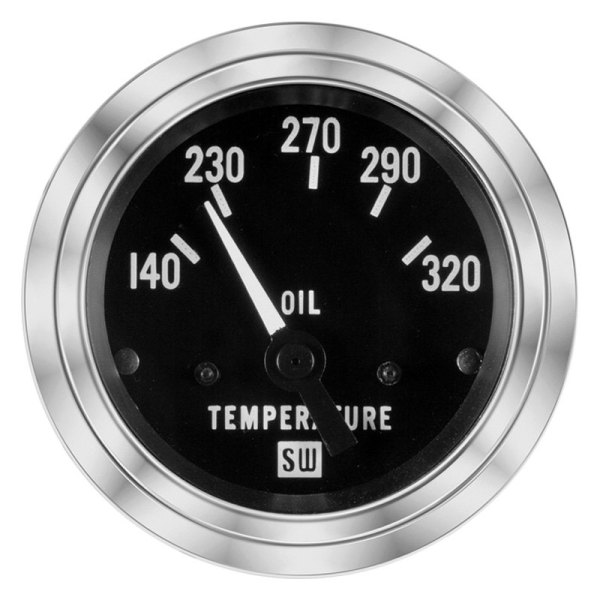 Stewart Warner® - Deluxe Series 2-1/16" Electrical Oil Temperature Gauge, 140-320 F