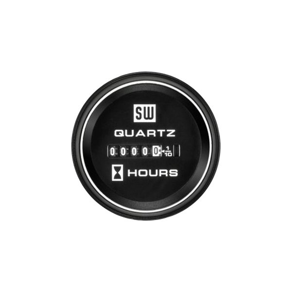 Stewart Warner® - Heavy Duty Series 2-1/4" Counter Wheel Hourmeter, 9999,9h