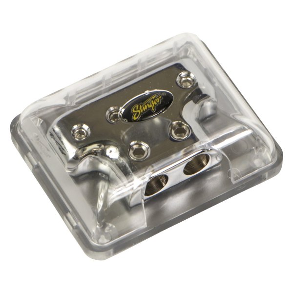 Stinger® - Shoc-Krome Plated 4-Position Power Distribution Block (2 x 4 AWG In, 4 x 8 AWG Out)
