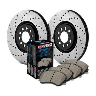 StopTech® - Street Drilled 1-Piece Front Brake Kit