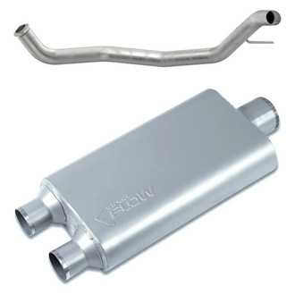 Street Flow® - 2-Pc Exhaust Muffler Kit