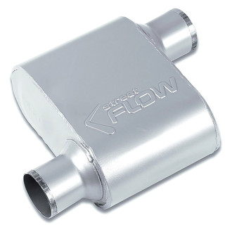 Street Flow® - Aluminized Steel Oval 1 Chamber Exhaust Muffler