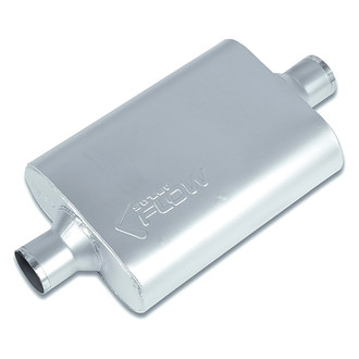 Street Flow® - Aluminized Steel Oval 2 Chamber Exhaust Muffler
