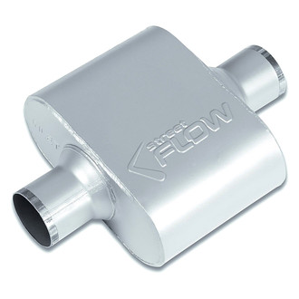 Street Flow® - Aluminized Steel Oval 1 Chamber Exhaust Muffler