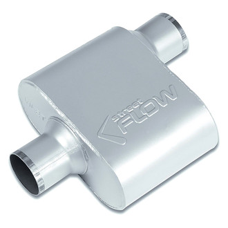 Street Flow® - Aluminized Steel Oval 1 Chamber Exhaust Muffler
