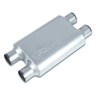 Street Flow® - Aluminized Steel Oval 2 Chamber Exhaust Muffler