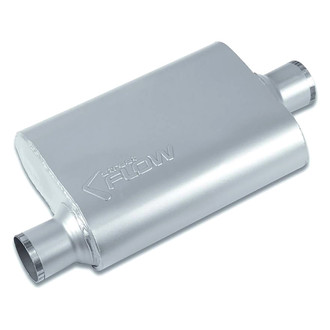 Street Flow® - Aluminized Steel Oval 2 Chamber Exhaust Muffler