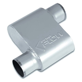 Street Flow® - Aluminized Steel Oval 1 Chamber Exhaust Muffler
