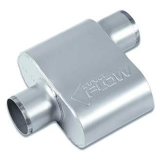 Street Flow® - Aluminized Steel Oval 1 Chamber Exhaust Muffler