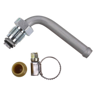 Sunsong® - Power Steering 90 Degree Bend Return Line End Fitting - Gear to Filter