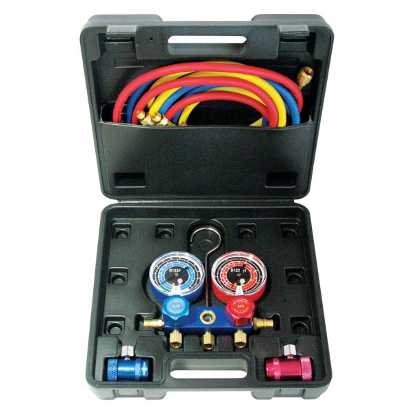 Supercool® - Aluminum R-1234yf Manifold Gauge Set with 72" Hoses and Premium Couplers