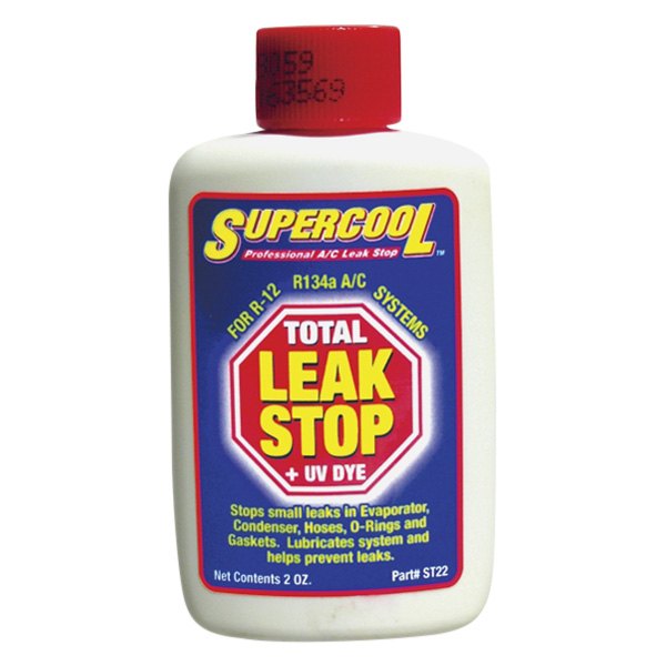 Supercool® - 2 oz. R134a, HFO-1234yf, R-12 Total Leak Stop with U/V Dye