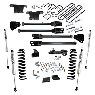 Superlift® - 4" x 2.5" 4-Link Front and Rear Suspension Lift Kit