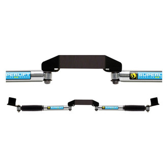 Superlift® - Superide SS Dual Steering Stabilizer Complete Kit